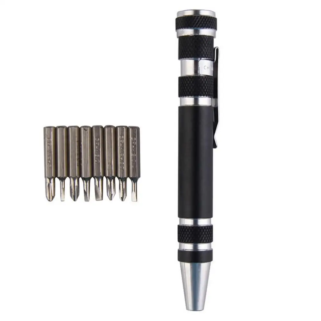 

1 Screwdriver Red 33g Multifunctional Blue 8 Tool Black In Set Mini Hand Set Silver