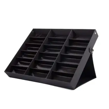 

storage boxes for home 18 Compartment Black Glasses Storage Box Sunglasses Display Stand #CO