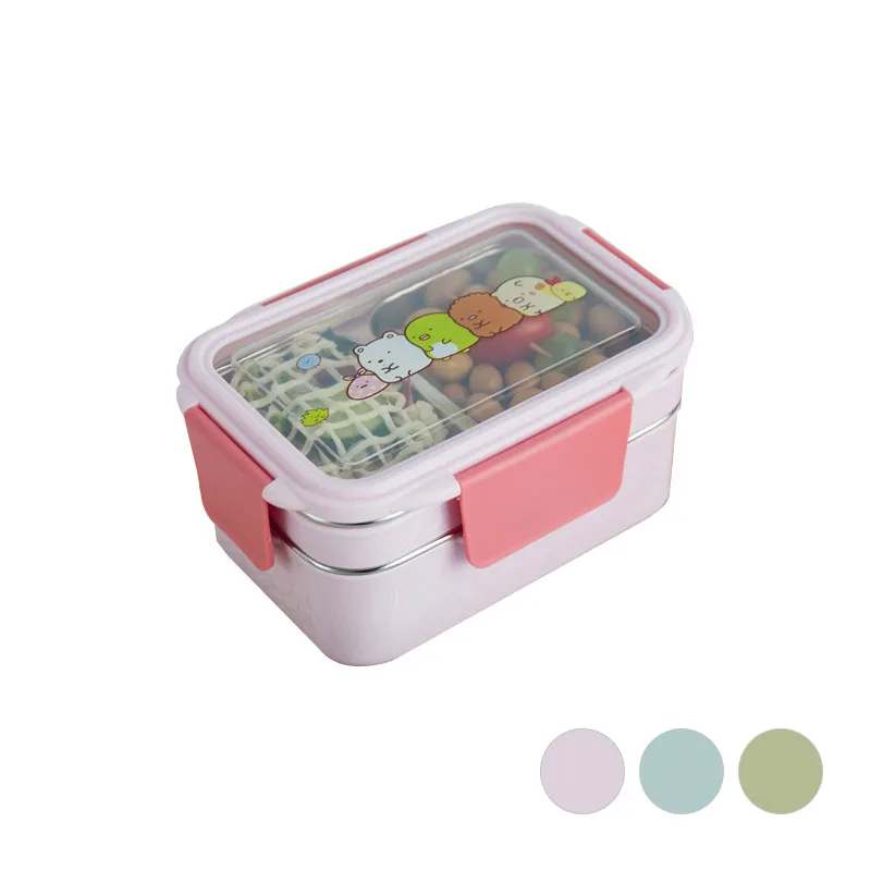 Bento Box двухслойный контейнер для еды Ланч бокс из нержавеющей стали детей