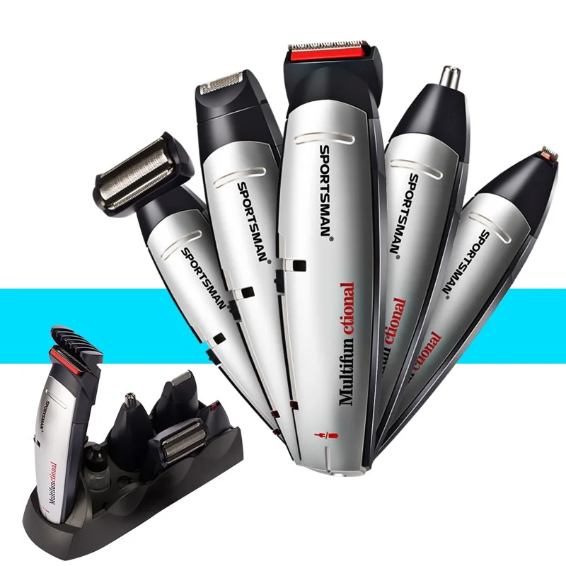 

5in1 Multifunctional Hair Clipper Epilator Nose Trimmer Lettering Head Shaver Body Trimmer Shaving Hair Removal