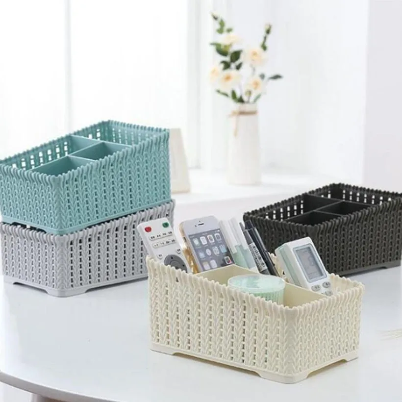 البلاستيك ماكياج المنظم مجوهرات مستحضرات التجميل تخزين الحاويات درج المنزل مكتب سطح المكتب أشتات التحكم عن بعد الهاتف رف