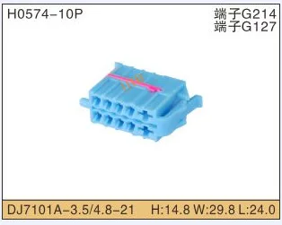 

5set 10P Automobile Waterproof Automotive Line Terminal Auto Wire Terminals Electrical 10 Pin Connectors Dj7101a 3.5 / 4.8-21