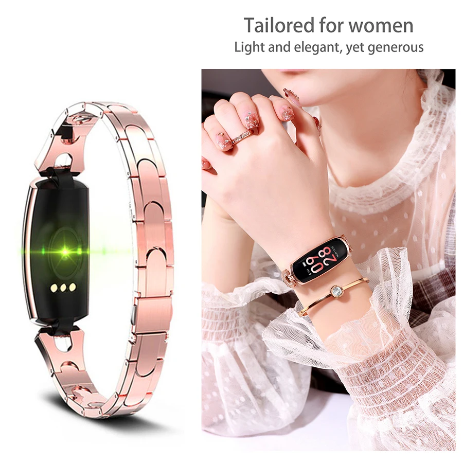 

Blood Pressure Monitor Heart Rate Pressure Measuring Smart Watch Waterproof smart bracelet Digital Tensiometer Gift for Girl