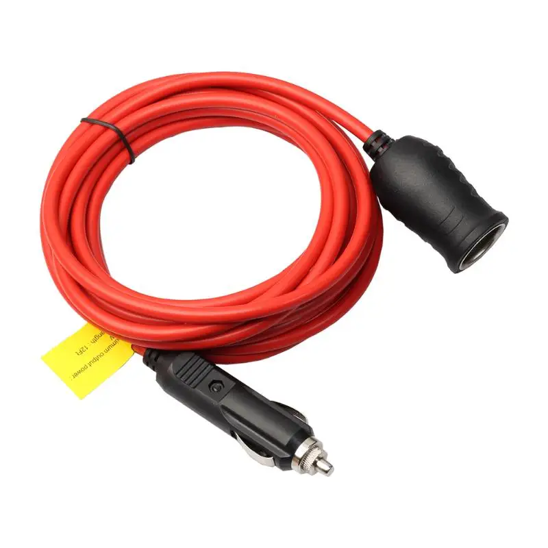 

12V 24V Cigarette Lighter Plug Extension Cable with Socket 10A Fused 12Ft.