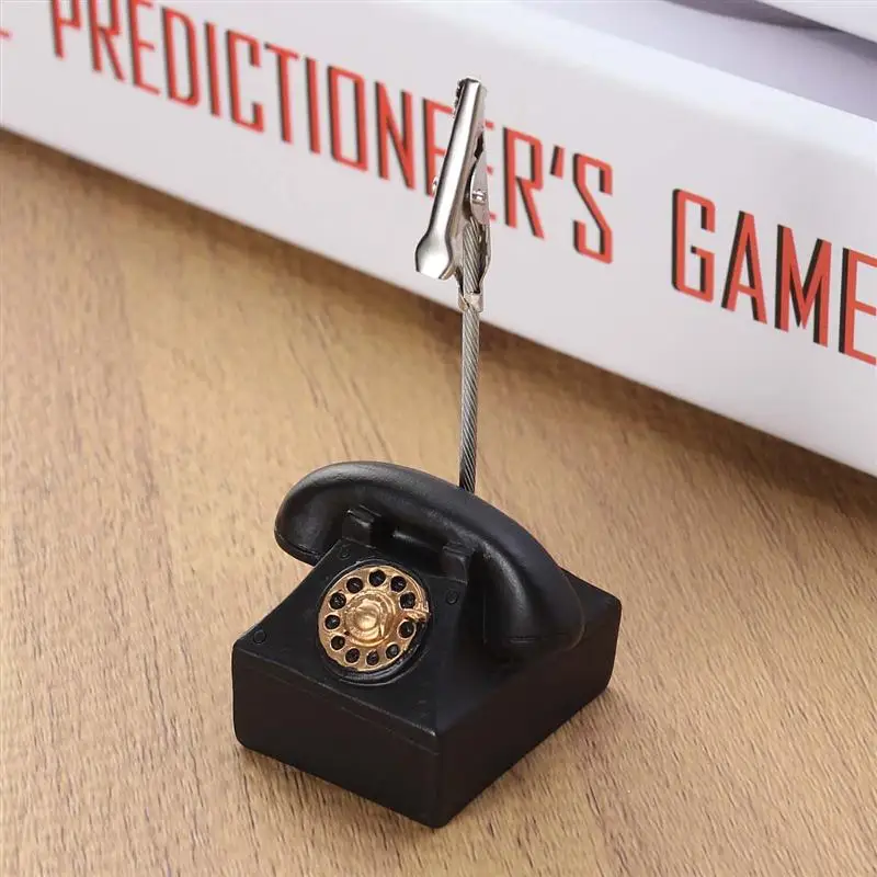 1pc Memo Clip Vintage Retro Resin Pratical Durable Note Clamp Table Decoration Clip Table Supplies Memo Folder