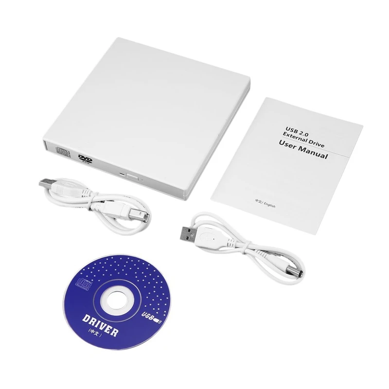 

New Usb External Combo Optical Drive Cd/Dvd Player Cd Burner For Pc Laptop Win 7 8