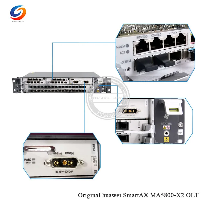 Huawei small OLT MA5800 X2 с 1 * MPSC 10G контрольной платой и интегрированными платами (с 2*10G