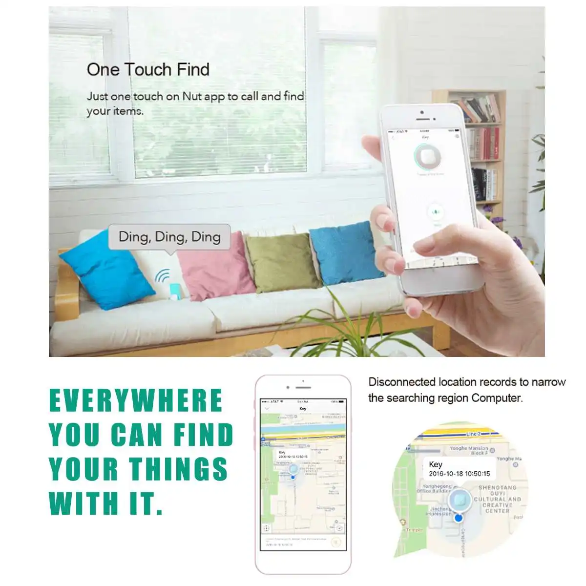 

bluetooth Anti-loss Device Intelligent Positioning Alarm Search Tracker bluetooth4.0 Pet Bag Wallet Key Finder Phone Box Search