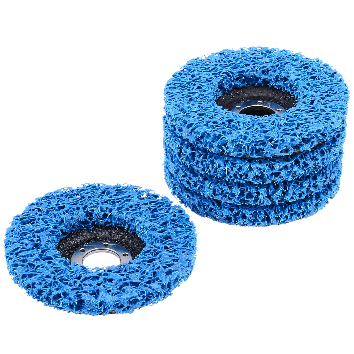 

5Pcs 110mm Poly Strip Disc Abrasive Wheels Paint Rust Removal Clean Angle Grinder Discs Blue For Metal Wood Angle Grinder Tools