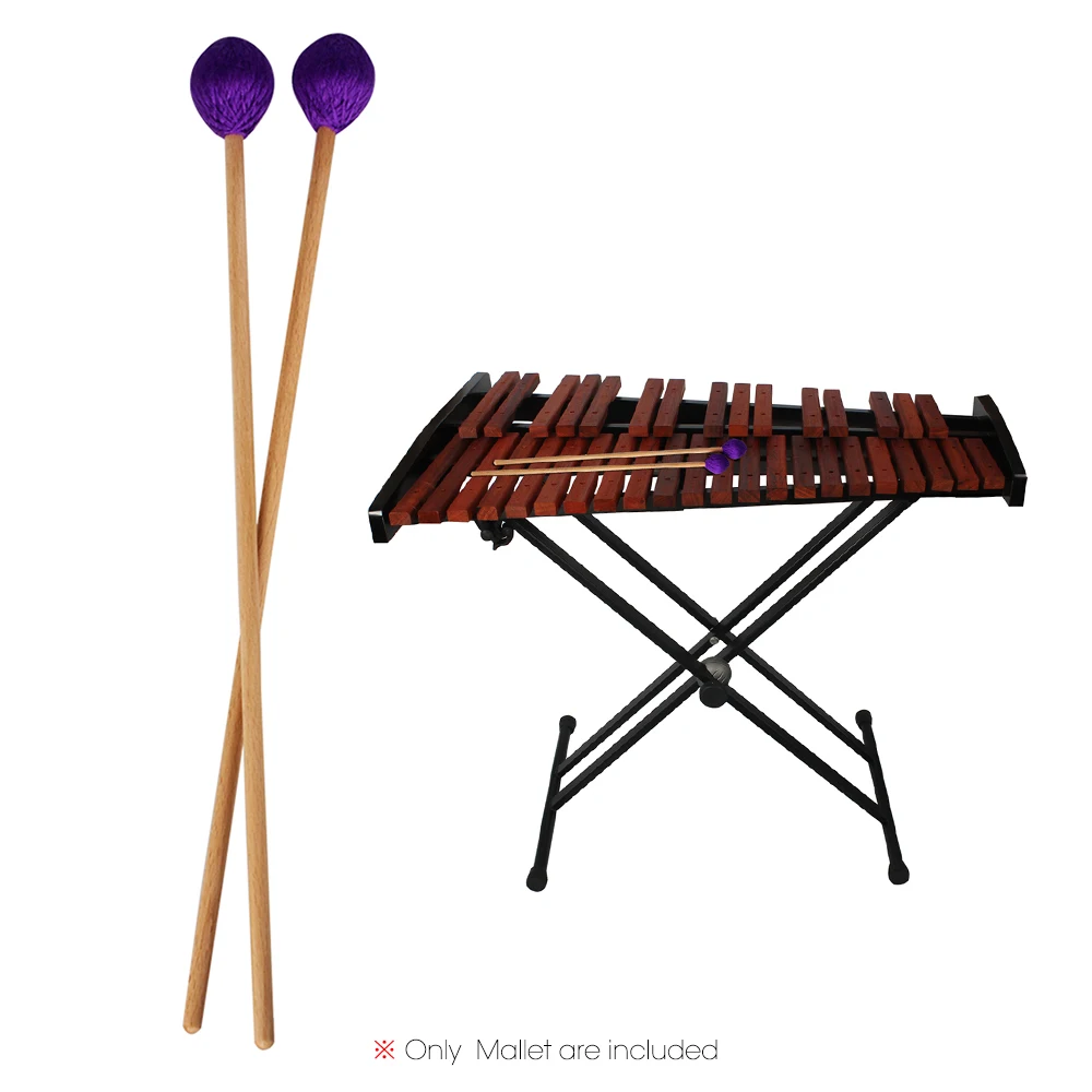 1 пара средних палочек Marimba Mallets ксилофон Glockensplel молоток с ручки из бука музыкальные аксессуары Mallets для любителей
