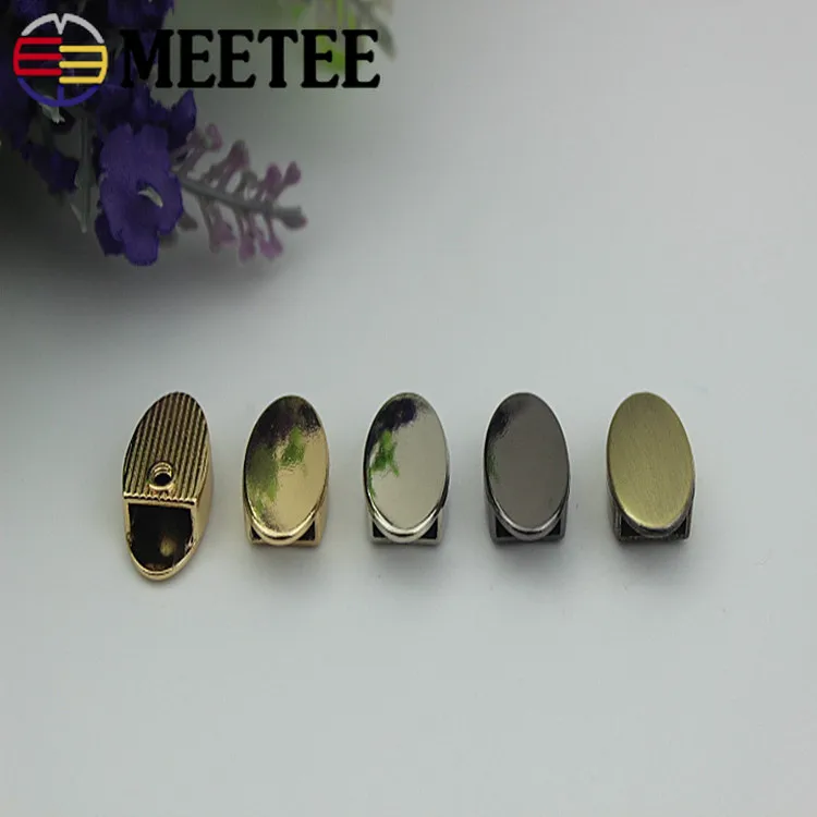 

Meetee 20pcs Metal Zipper Pull Stop Tail Clip Buckle Plug Head with Screw DIY Bag Clothes Leather Hardware Accessories AP367