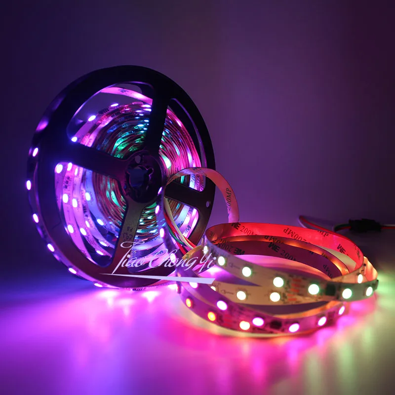 Светодиодная лента WS2818 5 м 5050 светодиодов постоянный ток 12 В RGB полноцветная