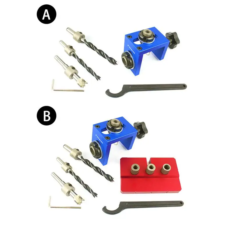 

Carpenter Machine Locator Doweling 3-in-1 Woodworking Drill Guide Puncher