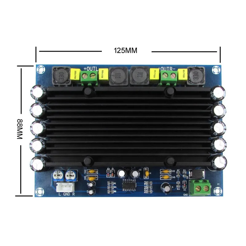 Предустановленная предступенчатая двухканальная плата TPA3116 150W x 2 со встроенным