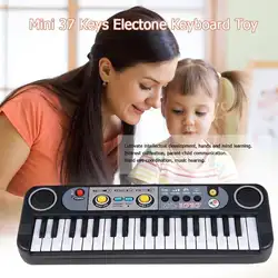 Мини микрофон 37 клавиш клавиатура electone игрушка + микрофон детский музыкальный инструмент подарок Обучающие Развивающие игрушки для детей