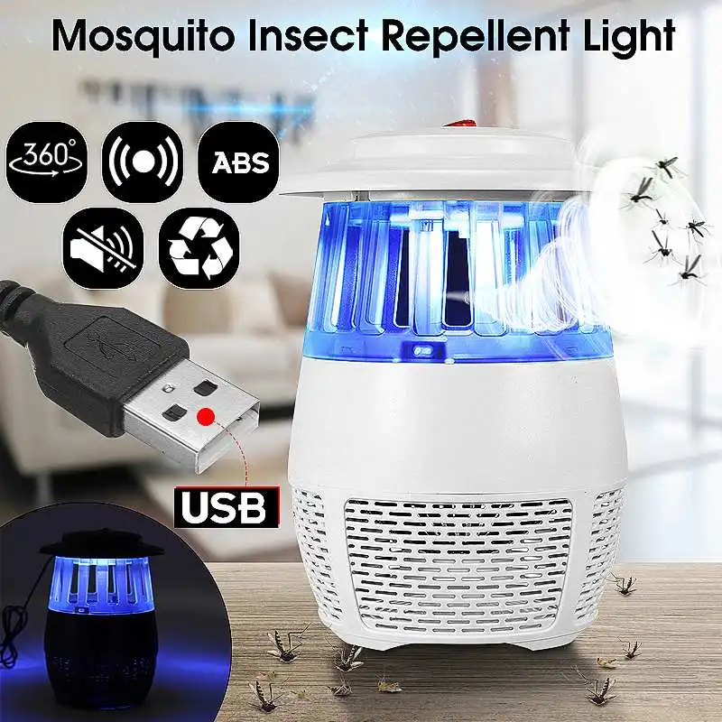 

Anti Mosquito 360 All-round USB Electric Repellent Light Physical Non radiation Mute LED Lamp Insect Killer Stable Outdoor Home
