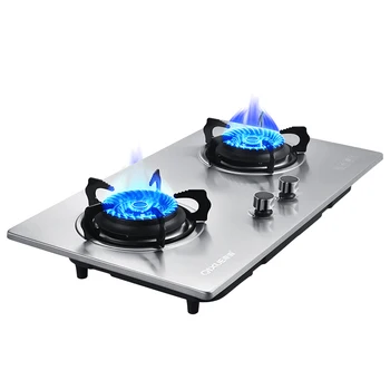 

Domestic Built-In Gas Stove Embedded Double-stove Ranger Liquefied Gas Desktop Stove Catering Equipment Freestanding Gas Cooktop