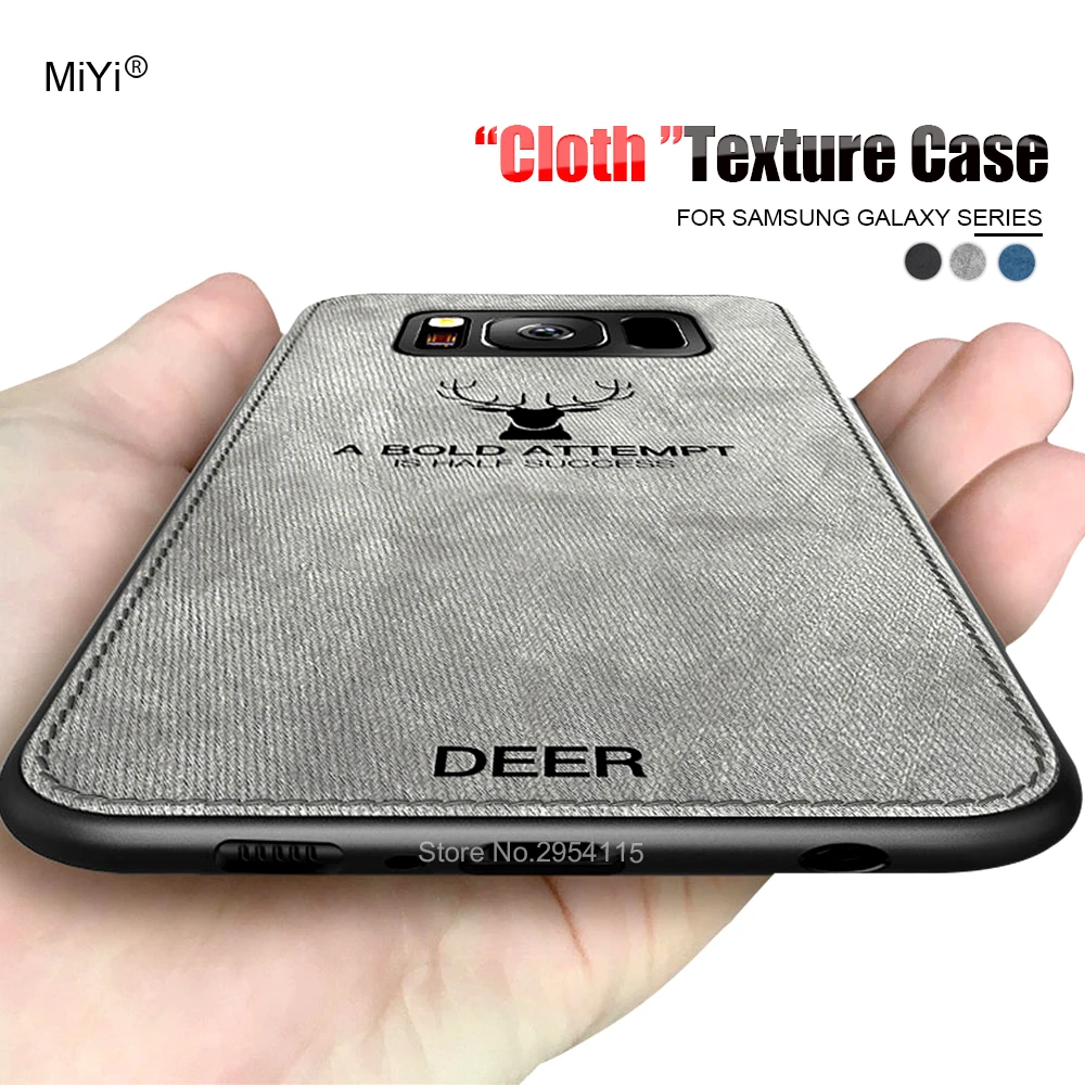 

Cloth Texture Fabric Case For Samsung Galaxy Note 9 8 Soft Silicone Shell Back Cover for samsung S9 S8 plus S7 Edge coque funda
