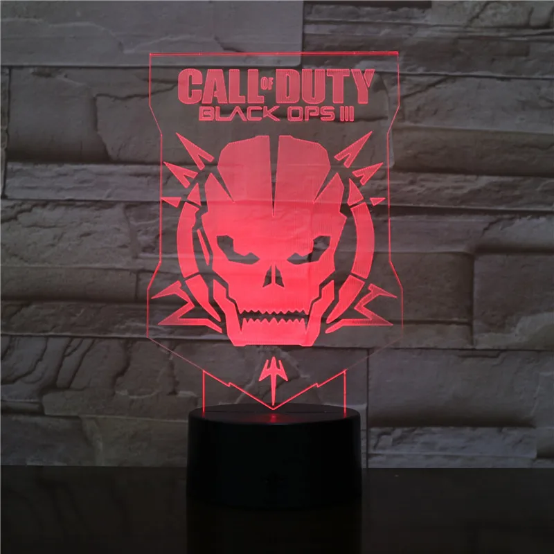 3d ночник s Call of Duty Mask красочные Налобные фонарики для кровати креативный подарок