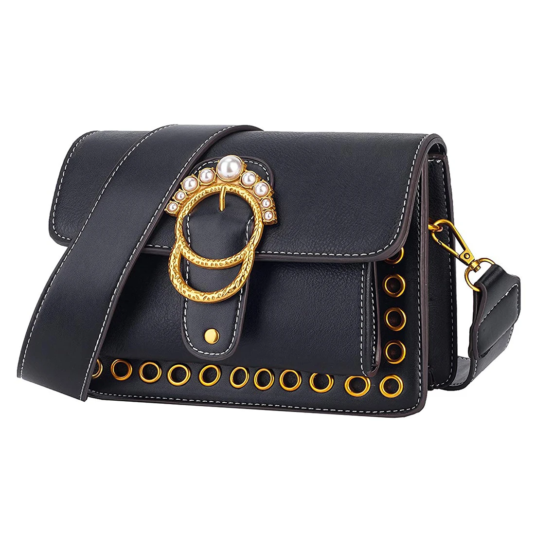 

Crossbody Handbags for Women, Shoulder Messenger Bag Clutch Wallet Purse with Strap Black