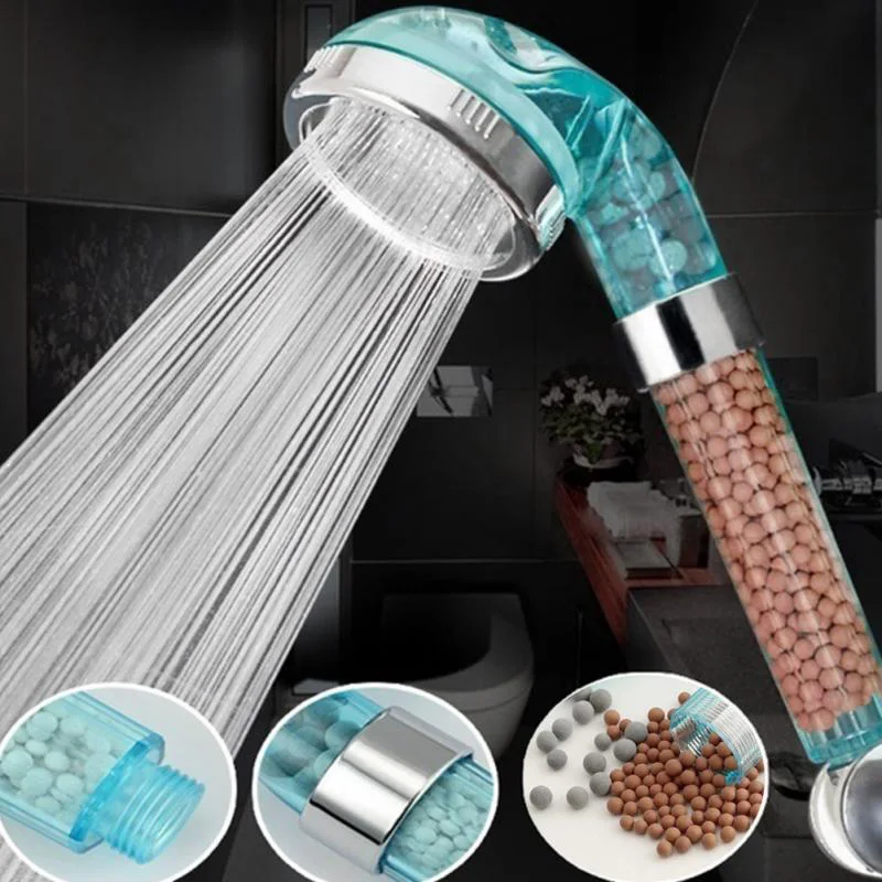 

Blue Anion SPA Water Saving Bathroom Shower Head Filtration Handheld Nozzle Shower Heads