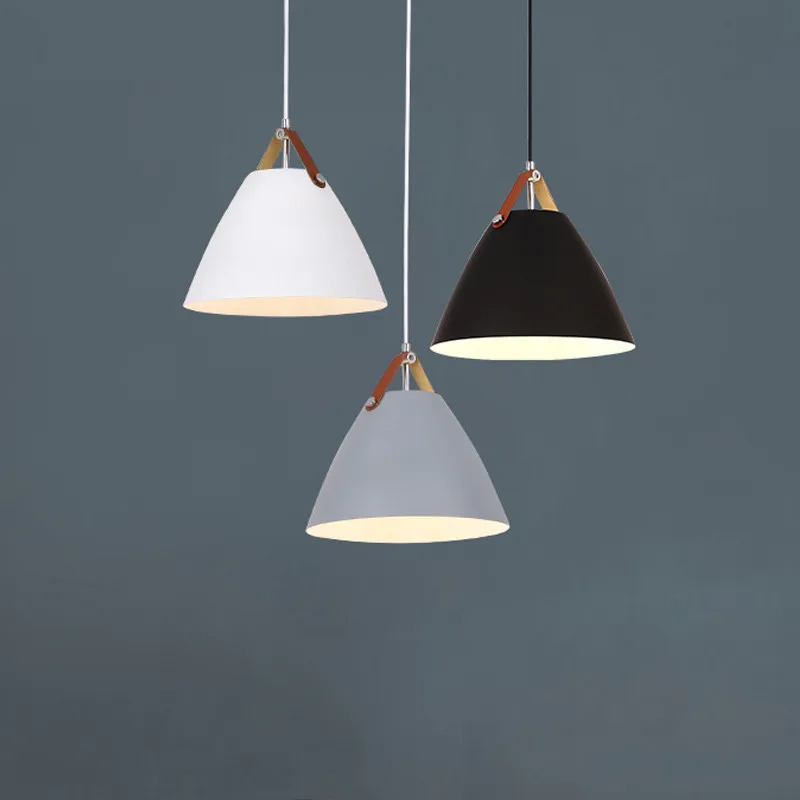 

Minimalist Nordic Pendant Light Fixtures Dining Room Cafe White Black Gray Luminaria Lustre Led Hanging Lamp Lamparas Colgantes