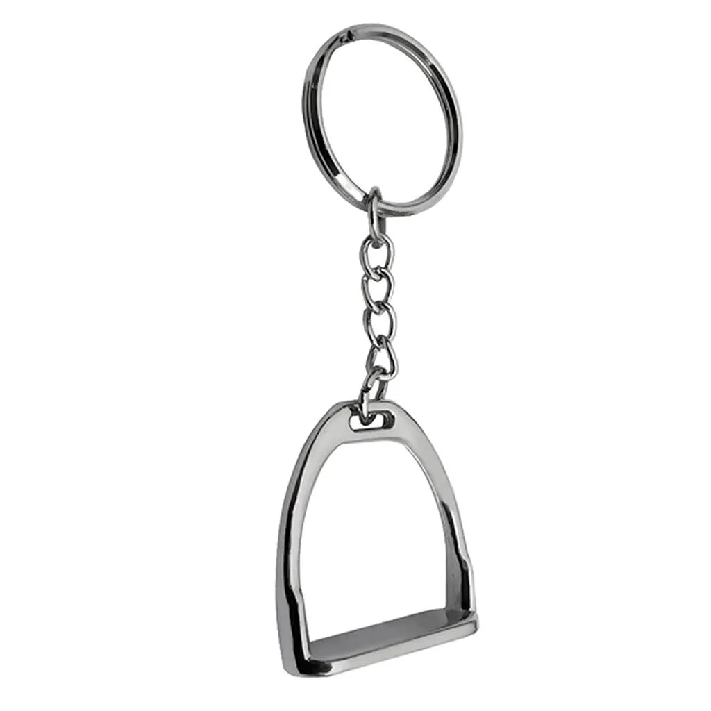 

1Pcs Simple Elegant Design Western Stirrup Keychain Key Ring Hanger Tool For Men Women Bag Decoration Equestrian Equine Horse
