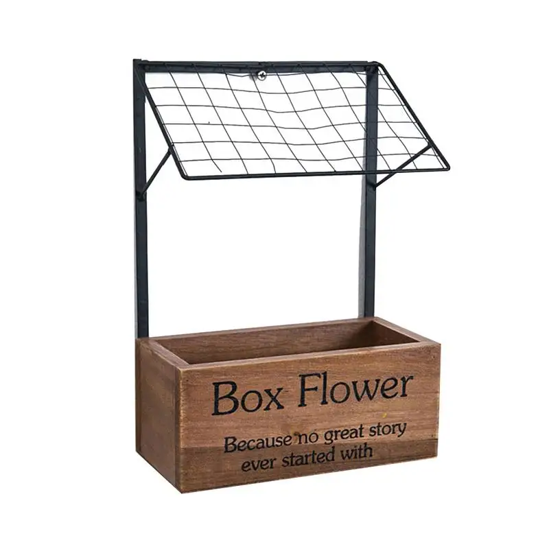 سمين زهرة وعاء الخشب الحرف الحديد المطاوع تخزين الرف الصورة نباتات حائطية مجلة المنظم ستريت حامل المنظم المنزل الديكور