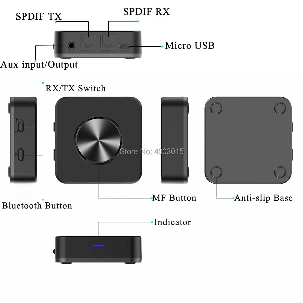 Портативный Bluetooth 5,0 Aptx передатчик с низкой задержкой Динамик приемник A2DP оптический SPDIF Aux 3,5 мм стерео аудио адаптер для ТВ