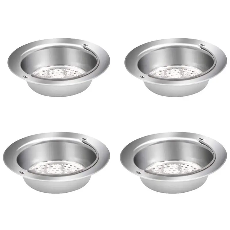 

4pcs Stainless Steel Kitchen Sink Strainer with Protection of Small Trash Drain Strainer Basket Filter Screen