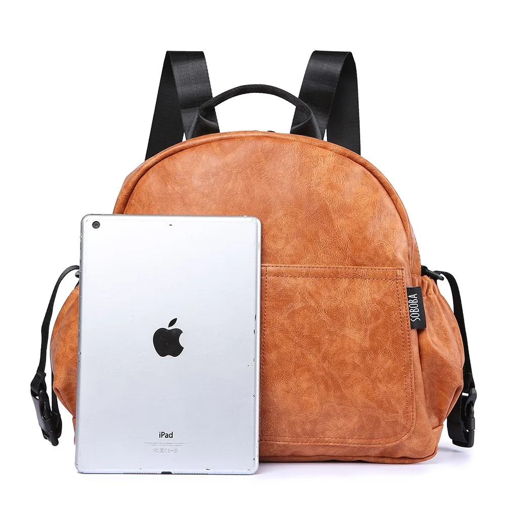 Stylish Large Capacity Brown Baby Bag Backpack for Mother Stroller Bag with Straps Vintage Maternit