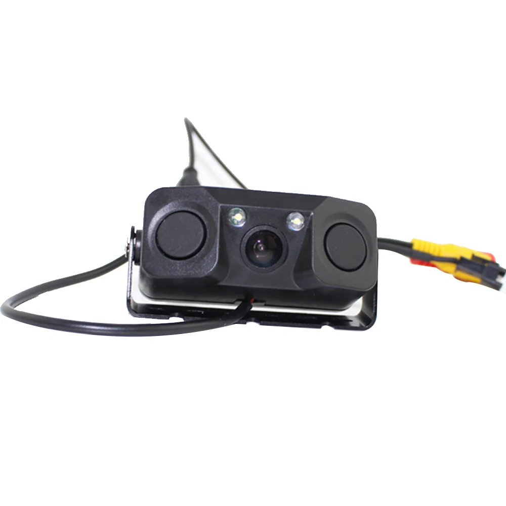 

PZ451 3 In 1 Auto Car Reversing Kit Video Parking Sensor Backup Rear Smart View Camera Radar Detector Sensors Buzzer Alarm