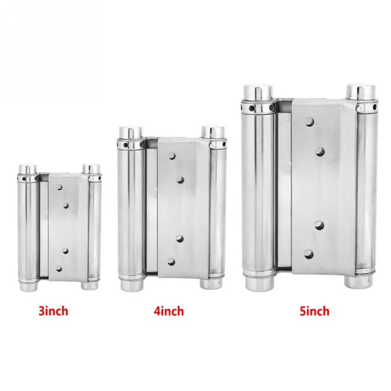 Us 14 09 48 Off 2 Pcs Door Hinge 3 4 5inch Stainless Steel Door Gate Hinge Fittings Double Action Spring Hinge In Door Hinges From Home Improvement