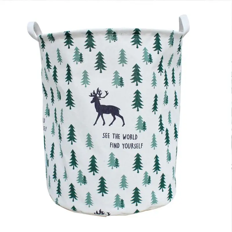 الشمال نمط مبتكرة للطي سلة التخزين للماء سلة الغسيل القماش 100% القنب القطن النسيج المنزل الديكور الأدبي