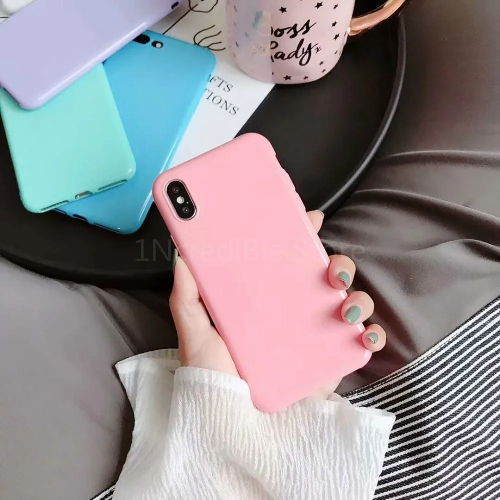 

Shockproof Phone Case For Iphone X XR Xs Max Cover For Iphone 7 8 6 6S Plus Soft Silicone Case Logo For Iphone 8 6 7 5s SE Case