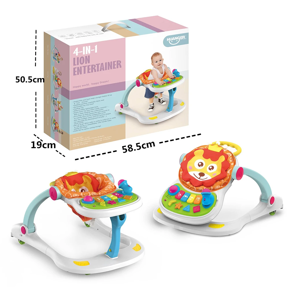 

Baby Walker Seated or Baby Push Walker on Walk-Behind Position Development Musical Toys For Toddler Girls and Boys