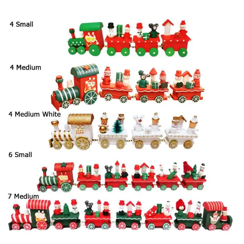 

Pull Back Car Creative Christmas Ornaments Woods Train Toys For Baby Kids Decoration Montessori Educational Toys For Children