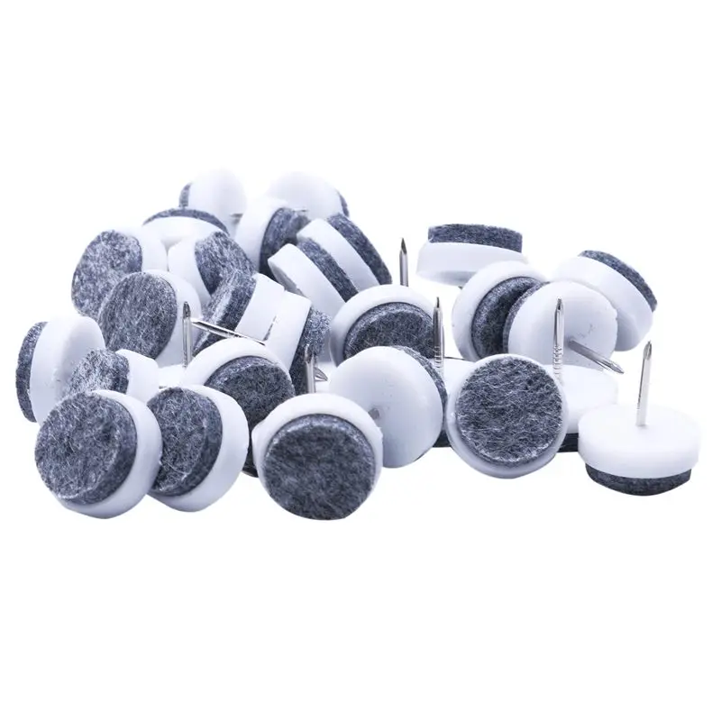 

Furniture Chair Sofa Feet Round Pads Nail Protectors 22mm Dia 30PCS