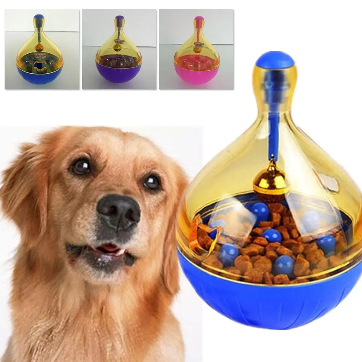 Dog Food Feeders Ball Pet Interactive Toy Tumbler Egg Smarter Dogs
