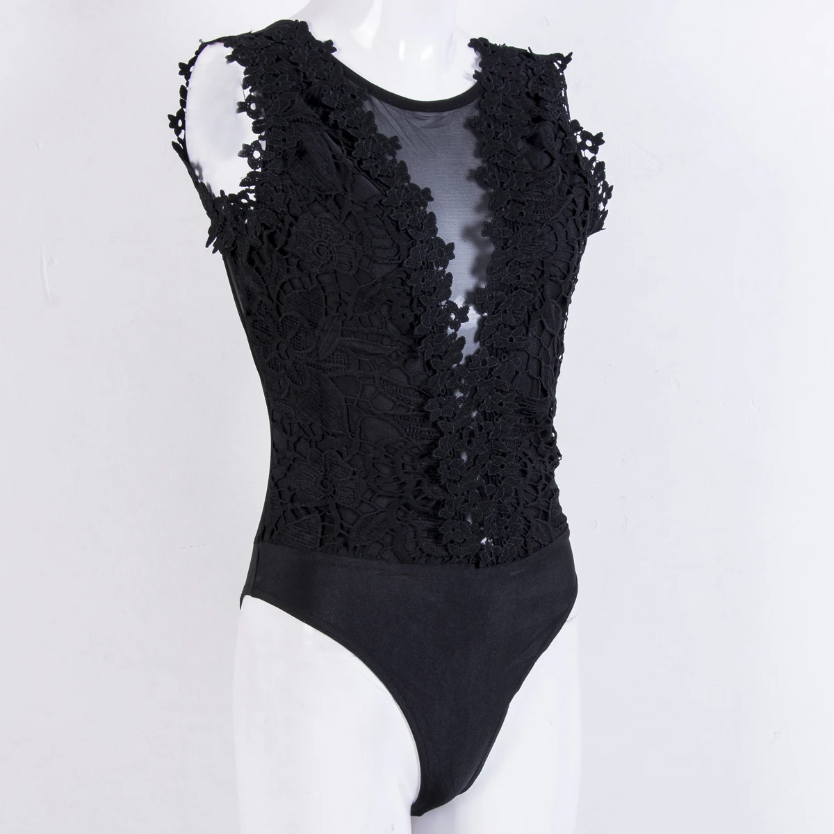 

Women Ladies Sexy V Neck Bodysuit Clothes Lace Backless Sleeveless Bodysuit Leotard Top Shirts Party Club Clothing