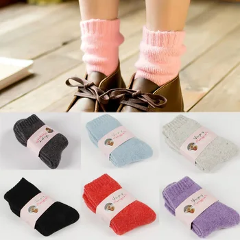 

Sale 1Pair Rabbit Wool Sock 7 Colors Solid Color Elastic Winter Free Size Warm Thickening Comfortable Soft Sock