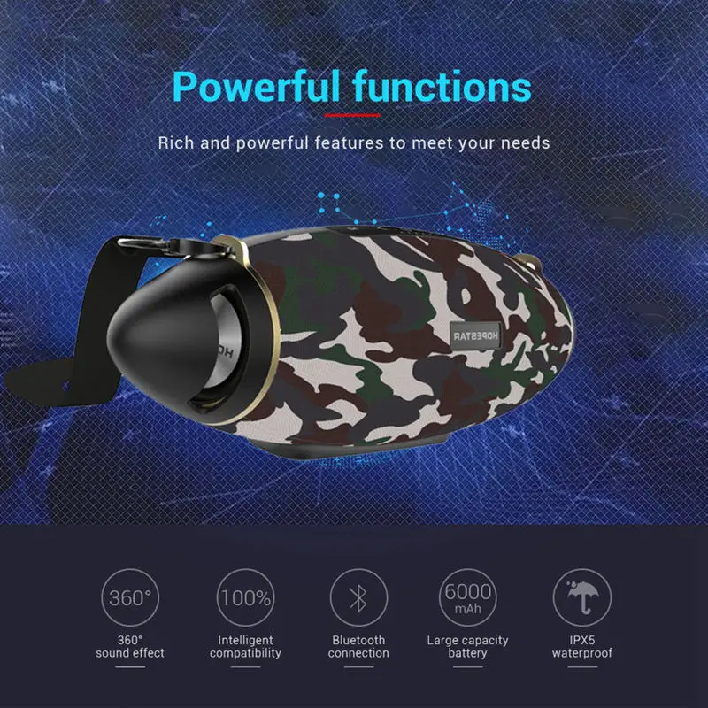 Беспроводная портативная Bluetooth Колонка Hopestar H20 для регби 30 Вт|Портативные