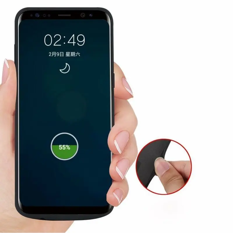 S8 S9 Battery Case For Samsung Galaxy S8 S9 Plus 6500 Mah External Battery Charger Portable Power Bank Pack Cover Case With Hold S8 S9 Battery Case For Samsung Galaxy S8 S9 Plus 6500 Mah External Battery Charger Portable Power Bank Pack Cover Case With Hold