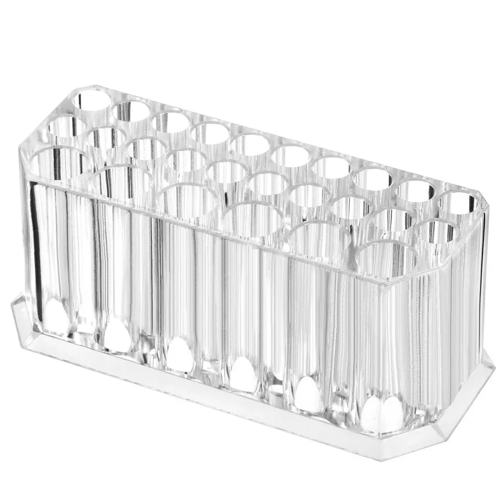 

Transparent Acrylic Cosmetics Storage Box Makeup Eyeliner Lip Liner Storage Box 26 Slots