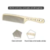 Thin Wide Tooth Hairbrush Hair Brush Comb Stainless Steel Professional Hair Cutting Dyeing Comb Home Use Salon Hairdressing Comb 5