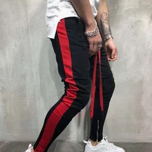 Новинка, осенние мужские спортивные штаны с принтом, с боковыми полосками, с карманами, мужские винтажные спортивные штаны
