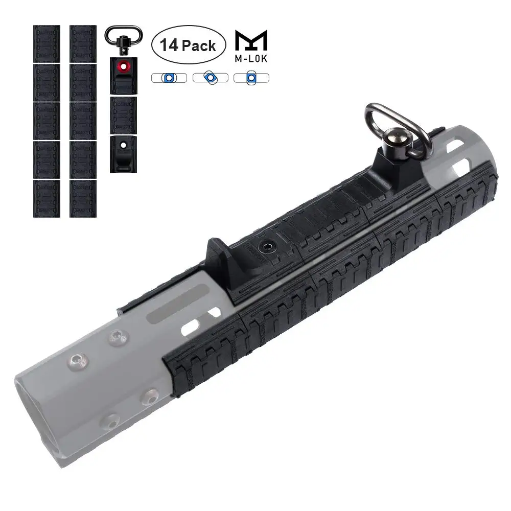 M-لوك تعزيز Picatinny السكك الحديدية لوحات و الاتجاه M-LOK اليد توقف و M-LOK القياسية QD حبال دوارة محول 14 قطع