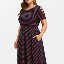 Wipalo размера плюс Полосатое ТРАПЕЦИЕВИДНОЕ ПЛАТЬЕ с перекрещивающимися рукавами и эластичной талией летнее Повседневное платье для работы женское платье Vestidos