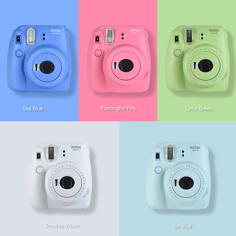 Fujifilm Instax Mini 9 камера+ 20 листов мини 8 9 мгновенная пленка+ 32 шт. аксессуары для камеры+ мини 8 9 чехол для камеры Instax