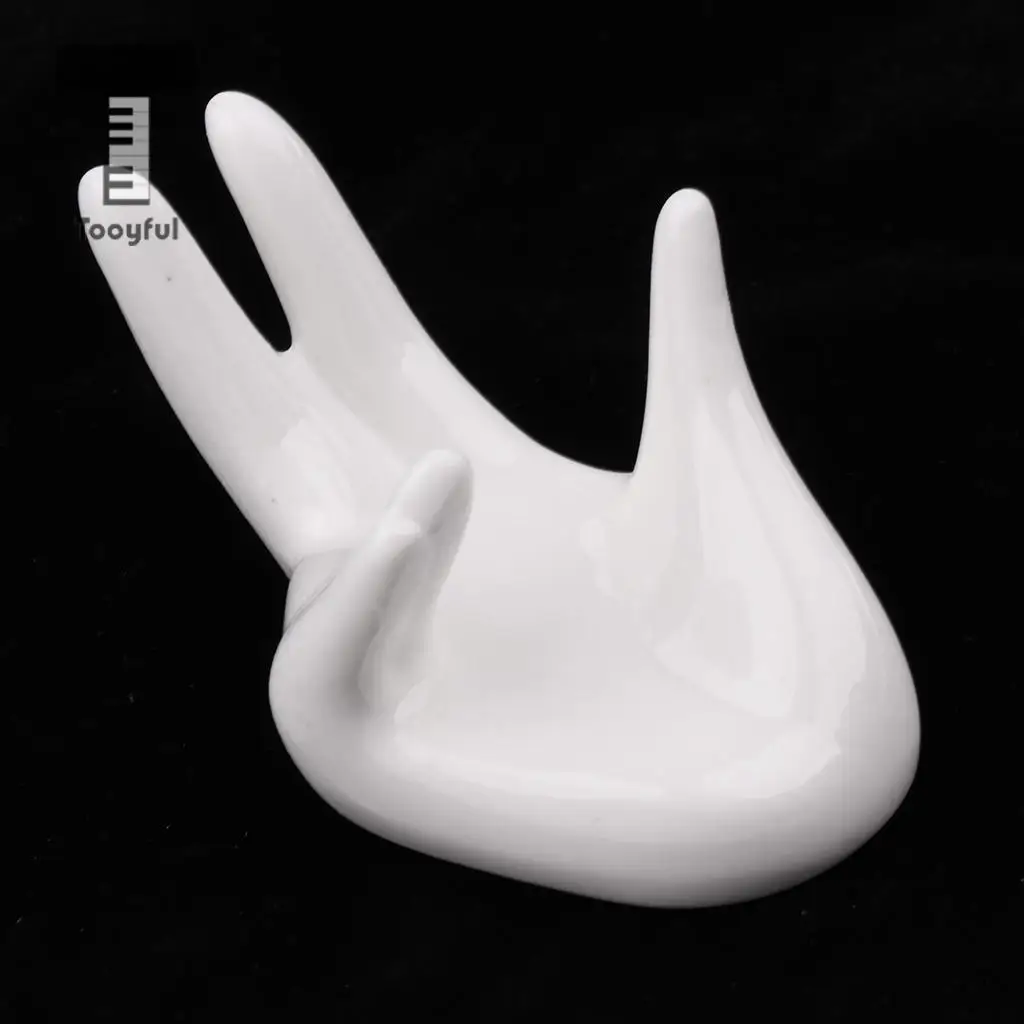 

Tooyful White Ceramic Hand Holder Support Stand for 6/12 Holes Ocarina Accessories